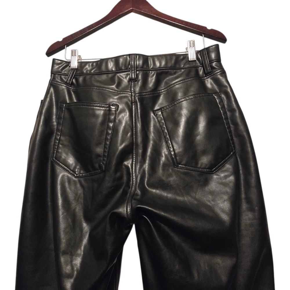 Abercrombie Fitch 90s Ultra HiRise Curve Vegan Leather Pants Womens 31 12 Black